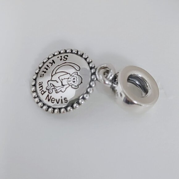 Pandora Saint Kitts and Nevis Monkey Exclusive Dangle Charm Sterling Silver - Picture 3 of 5